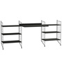 2.00 m breites Regal 'String' mit Arbeitstisch String Furniture