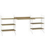 2.00 m breites Regal 'String' mit Arbeitstisch String Furniture