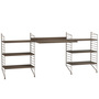 2.00 m breites Regal 'String' mit Arbeitstisch String Furniture