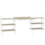 2.00 m breites Regal 'String' mit Arbeitstisch String Furniture
