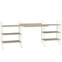 2.00 m breites Regal 'String' mit Arbeitstisch String Furniture