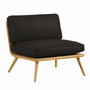 Fredericia 'Spine Lounge' Sessel Eiche lackiert, Dunkelbraun 377 - Omni