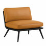 Fredericia 'Spine Lounge' Sessel Eiche schwarz lackiert, Cognac 307 - Omni