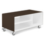 Müller Möbelfabrikation Sideboard mit Fächereinteilung / Zweifarbig Dunkelbronze, Signalweiss - RAL 9003