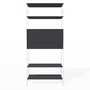 Richard Lampert  Hirche Regal DHS 10 / Basis 02 / H: 1855 Schwarz - RAL 9010, Weiss - RAL 9010, Schwarz - RAL 9005