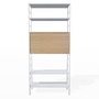 Richard Lampert  Hirche Regal DHS 10 / Basis 02 / H: 1855 Lichtgrau - RAL 7035, Lichtgrau - RAL 7035, Eiche Natur