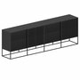 Zeus Isotta Sideboard Kupferschwarz Sandeffekt epoxylackiert, Ohne LED