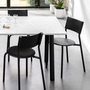 TIPTOE New modern table - recycled plastic B: 160 cm, Graphit schwarz