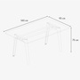 TIPTOE New modern table - Oak  B: 160 cm, Graphit schwarz