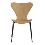 Fritz Hansen Stuhl 'Series 7' Furnier 46 cm, Schwarz 190, Eiche 70