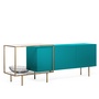 Mogg Sideboard 'Zoom' Bronze lackiert, Wasserblau (RAL 5021)