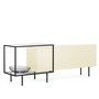 Mogg Sideboard 'Zoom' Schwarz lackiert, Perlweiss (RAL 1013)