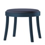 Horgenglarus Hocker 'Seley' Kunststoffgleiter, Buche blau lackiert - NCS S8010 R90B, Schwarzblau 794 - Canvas 2