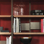 Driade Regal ZIGZAG Stahl bronzefarben / Nussbaumfurnier, H: 201 cm 