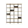 Driade Regal ZIGZAG Stahl bronzefarben / Eichenfurnier, H: 201 cm 