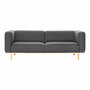 Andersen Furniture Sofa A1 von 'Andersen Furniture' B: 230 cm, Eiche matt lack weiss pigmentiert, Steingrau 133 - Remix 3
