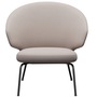 Fritz Hansen Loungesessel 'LET SH210' Hellbeige 1120 - Christianshavn, Schwarz 190