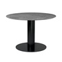 Gubi Esstisch 'Gubi 2.0'  Ø: 130 cm, Grey Emperador Marble, Black