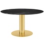 Gubi Esstisch 'Gubi 2.0'  Ø: 150 cm, Black Marquina Marble, Brass