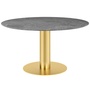 Gubi Esstisch 'Gubi 2.0'  Ø: 150 cm, Grey Emperador Marble, Brass