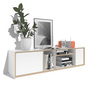 Müller Small Living VERTIKO WIDE Weiss mit Birkenschichtholzkante