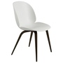 Gubi  Stuhl 'Beetle Dining' Black Stained Beech Semi Matt Lacquered, Alabaster White, Kunststoffgleiter