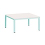 Weishäupl Beistelltisch B: 77 cm / T: 77 cm, Pastelblau 06, Weiss 6