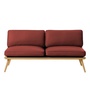 Fredericia 'Spine Lounge' 2er Sofa  Eiche lackiert, Burnt Sienna 293 - Omni