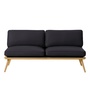 Fredericia 'Spine Lounge' 2er Sofa  Eiche lackiert, Schwarz 301 - Omni