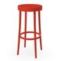 Ton Hocker 822 H: 61 cm , Filzgleiter weiss, Korallenorange pigmentiert (B42)