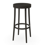 Ton Hocker 822 H: 46 cm , Filzgleiter schwarz, Coffee gebeizt (B4)