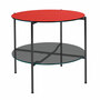 Embru Moser Tisch Modell 1752 Tiefschwarz pulverbeschichtet, Salsarot 4164 - Nero 4023, Parsol grau