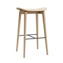 Norr11 NY11 Stool - Upholstery Beige 100 - Hallingdal 65, Eiche natur, H: 65 cm