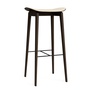 Norr11 NY11 Stool - Upholstery Beige 100 - Hallingdal 65, Eiche dunkel geräuchert, H: 75 cm