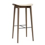 Norr11 NY11 Stool - Upholstery Beige 100 - Hallingdal 65, Eiche hell geräuchert, H: 75 cm