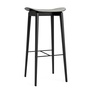 Norr11 NY11 Stool - Upholstery Weissgrau 110 - Hallingdal 65, Eiche schwarz, H: 75 cm