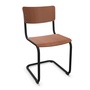Thonet Stuhl S 43 Buche kirschbaum gebeizt - TP 44, Schwarz lackiert - TS 9005, ohne Gleiter