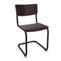 Thonet Stuhl S 43 Buche dunkelbraun gebeizt - TP 89, Schwarz lackiert - TS 9005, ohne Gleiter