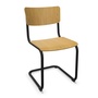 Thonet Stuhl S 43 Eiche klar lackiert, Schwarz lackiert - TS 9005, ohne Gleiter