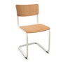 Thonet Stuhl S 43 Buche natur - TP 17, Reinweiss lackiert - TS 9010, ohne Gleiter