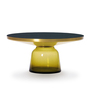 Classicon Couchtisch 'Bell' mit Messing-Metallaufsatz Citrin-Gelb