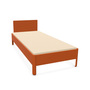 Müller Small Living 'Nait' Bett farbig lackiert Tizianrot - RAL 0505060, Mit Kopfteil, B: 90 cm