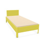 Müller Small Living 'Nait' Bett farbig lackiert Dynamischgelb - RAL 0959059, Mit Kopfteil, B: 90 cm