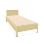 Müller Small Living 'Nait' Bett farbig lackiert Wachsgelb - RAL 0909030, Mit Kopfteil, B: 90 cm