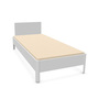 Müller Small Living 'Nait' Bett farbig lackiert Winterweiss - RAL 9000, Mit Kopfteil, B: 90 cm