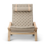 Carl Hansen & Søn Liegestuhl 'Plico' Eiche Weissöl geölt, H: 93.5 cm	
