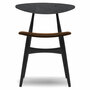 Carl Hansen & Søn Polsterstuhl 'CH33P' Braun 95 - Leder 'SIF', Eiche Black lackiert