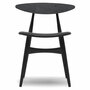 Carl Hansen & Søn Polsterstuhl 'CH33P' Schwarz 98 - Leder 'SIF', Eiche Black lackiert