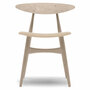 Carl Hansen & Søn Polsterstuhl 'CH33P' Beige 90 - Leder 'SIF', Eiche Weissöl geölt