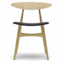 Carl Hansen & Søn Polsterstuhl 'CH33P' Schwarz 98 - Leder 'SIF', Eiche geölt